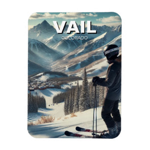 Ímã Vail Colorado Ski Snowboard