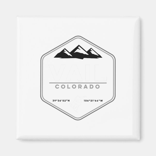 Imã Vail Colorado Snowboard T (Frente)
