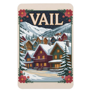 Ímã Vail colorado vintage esqui neve ao ar livre inver