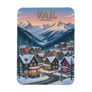 Ímã Vail colorado vintage esqui neve inverno ao ar liv