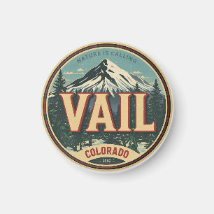 Imã Vail colorado vintage esqui neve inverno ao ar liv