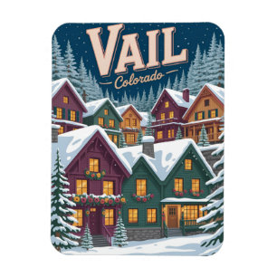 Ímã Vail colorado vintage esqui neve inverno ao ar liv