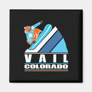 Imã Vail Colorado - Vintage Snowboarder