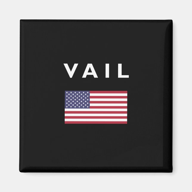 Imã Vail USA - American Flag Dark Color (Frente)