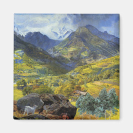 Imã Val d'Aosta (paisagem alpina majestosa italiana)