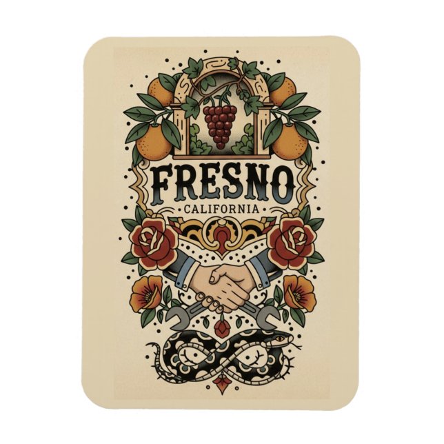 Ímã Vale Central de Fresno Califórnia (Vertical)