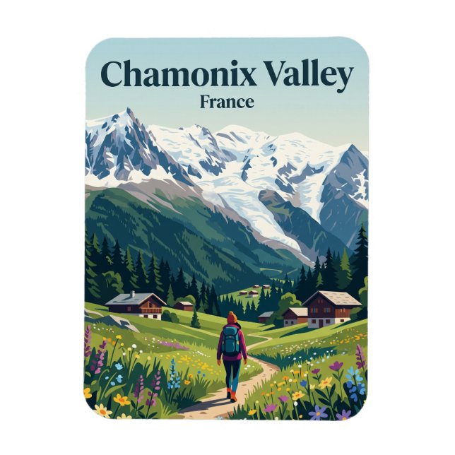 Ímã Vale de Chamonix França (Vertical)