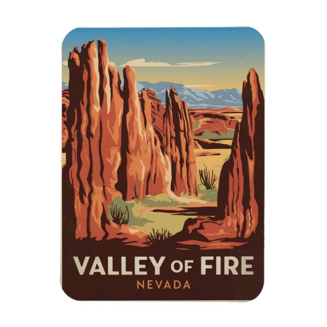 Ímã Vale de Fire Nevada Vintage (Vertical)