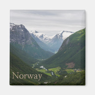 Imã Vale de Hjelle no ímã do texto de Noruega