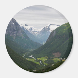 Imã Vale de Hjelle no ímã redondo de Noruega