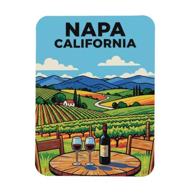 Ímã Vale de Napa Califórnia (Vertical)