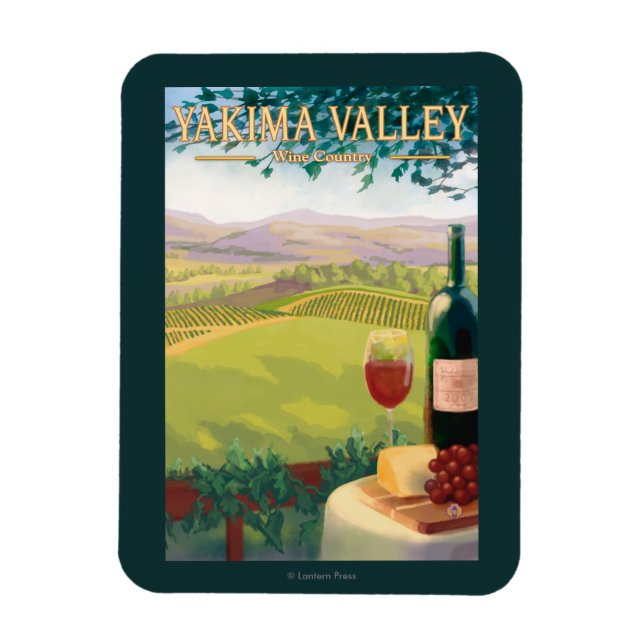 Ímã Vale de Yakima, País de WashingtonWine (Vertical)