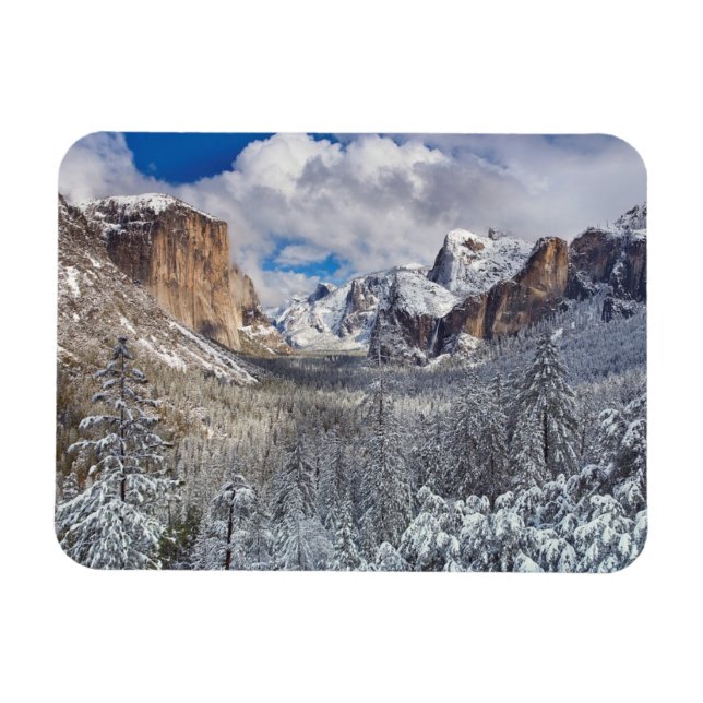 Ímã Vale de Yosemite na neve (Horizontal)
