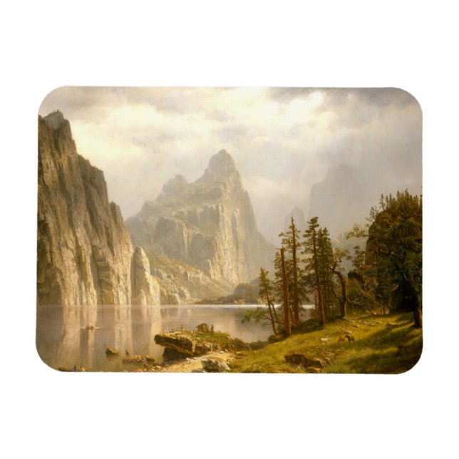 Ímã Vale do rio-Yosemite Merced, Albert Bierstadt (Horizontal)