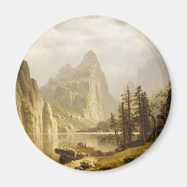 Imã Vale do Yosemite do Rio Bierstadt Albert Merced (Frente)