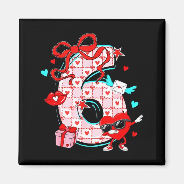 Imã Valentine 67 Seis Sete Meme Dabbing Corações Combi (Frente)