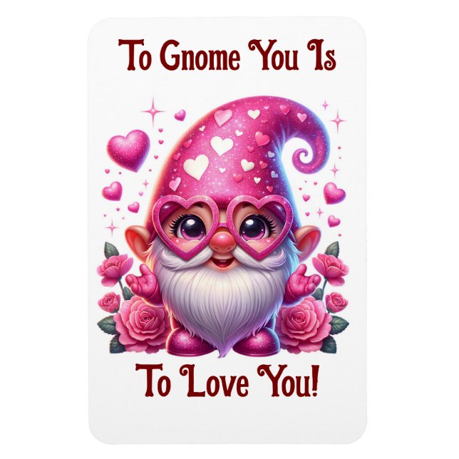 Ímã Valentine Gnome Flexible Photo Magnet (Vertical)
