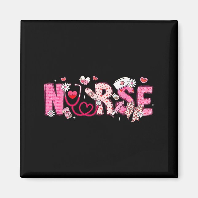 Imã Valentine Nicu Icu Er Rn Nurse Scrub Top Women Gir (Frente)