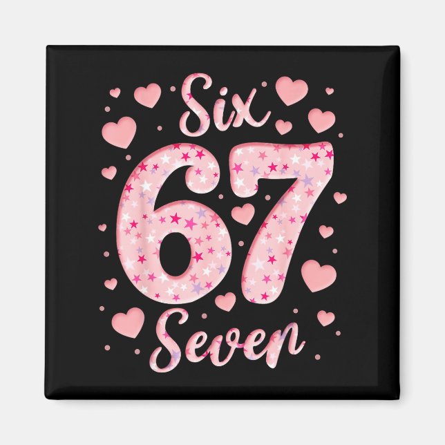 Imã Valentine’s Day 67 Meme Filled With Hearts Funny S (Frente)