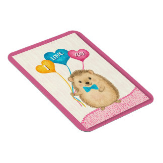 Ímã Valentine’s Day I Love You Cute Hedgehog