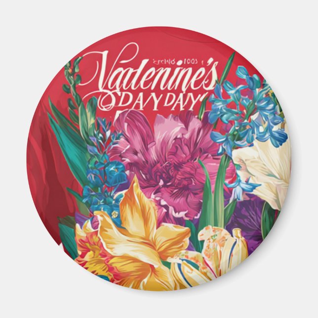 Imã Valentine’s Day Magnet | Romantic, Cute  (Frente)