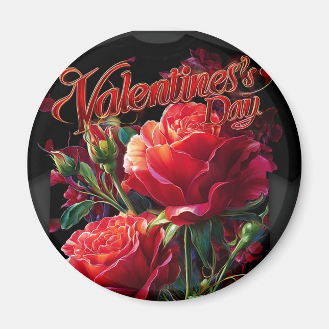 Imã Valentine’s Day Magnet | Romantic, Cute  (Frente)