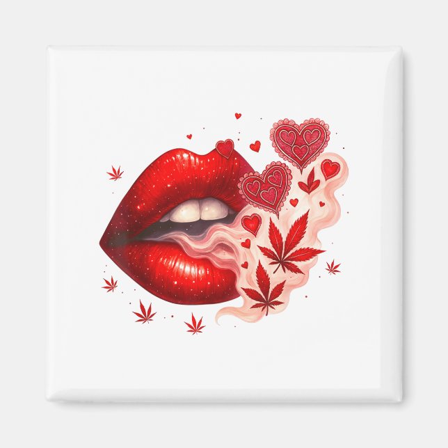 Imã Valentine’s Day Weed Lover Stoner Babe  (Frente)