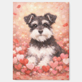 Imã Valentine Schnauzer with Hearts