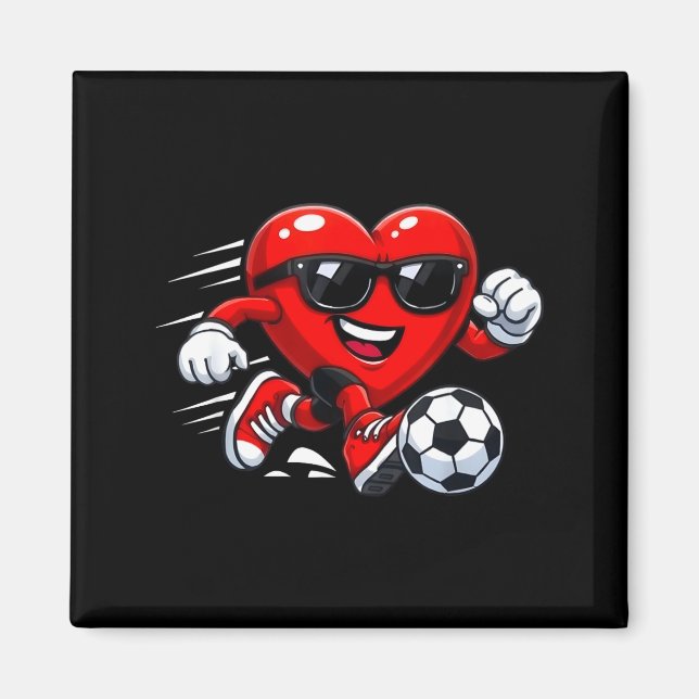 Imã Valentine Soccer Heart Drip Srt Love Valentines Da (Frente)