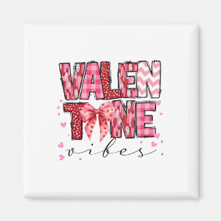 Imã Valentine Vibes Valentines Day Pink Bow Girl Women