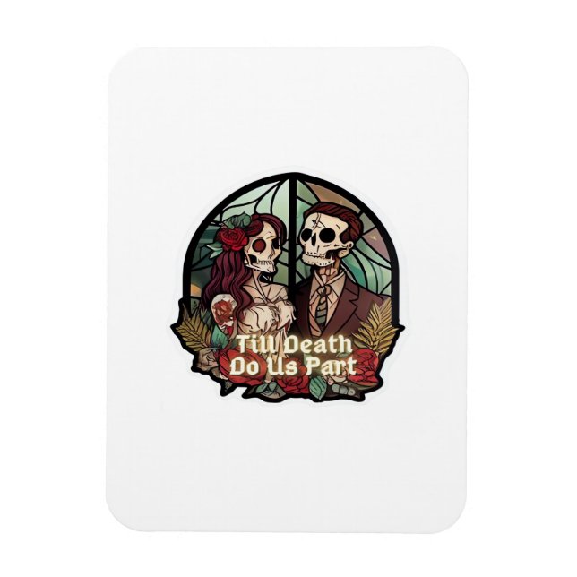 Ímã Valentines Até que a Morte Nos Separe Clássico (Vertical)