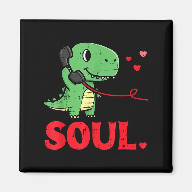 Imã Valentines Day Matching Soulmates Soul Dino Trex C (Frente)