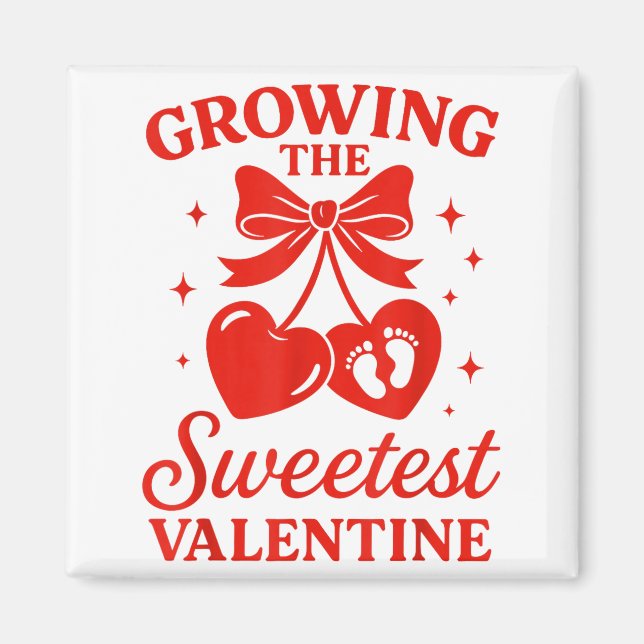 Imã Valentines Pregnancy Announcement Growing Sweetest (Frente)