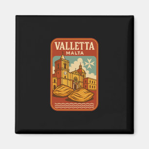 Imã Valletta Malta Lembrança Comida Maltesa E Desenho