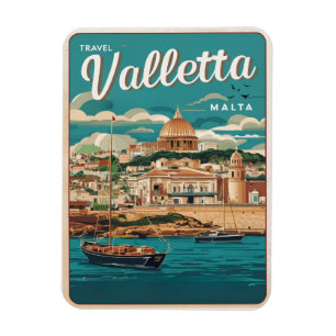 Ímã Valletta Vintage, lembranças de viagem e presentes