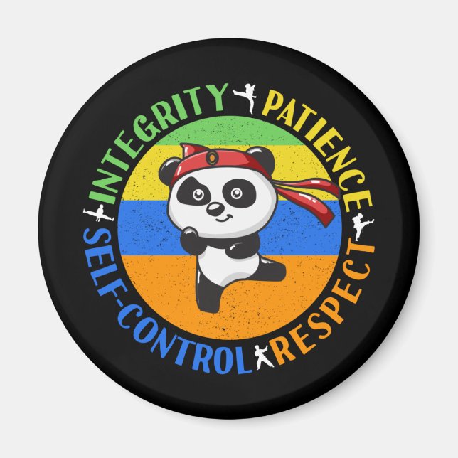 Imã Valores de Artes Marciais - Meninos Karate Mindset (Frente)