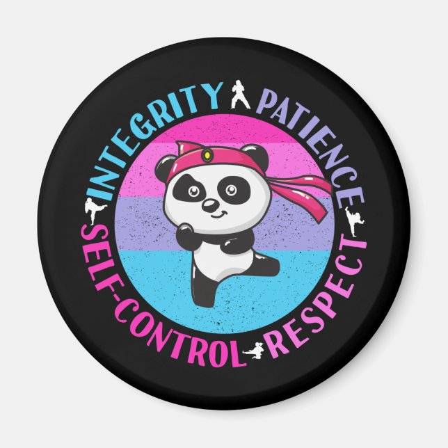 Imã Valores de Artes Marciais - Mindset Girly Karate (Frente)