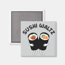 Imã Valsa de Sushi com Texto