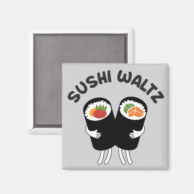 Imã Valsa de Sushi com Texto (Front/Back)