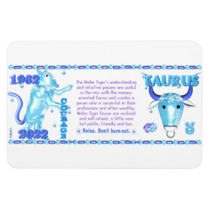 Ímã Valxart 1962 2022 zodíacos Tautus de WaterTiger