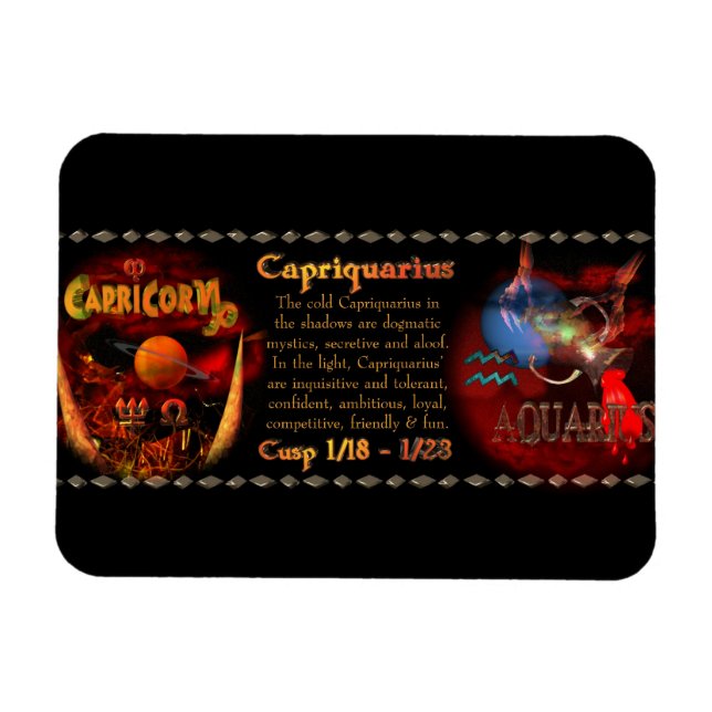 Ímã Valxart Capriquarius Capricorn Aquarius Cusp (Horizontal)