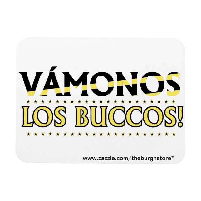 Ímã VAMONOS Los Buccos! Magnet! com endereço de loja (Horizontal)