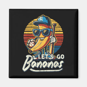 Imã Vamos Banana Retro Fruta Men Meninos Crianças T-sh