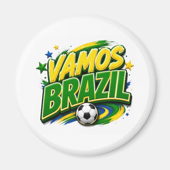 Imã VAMOS BRASIL 2026 Fã | Brasileiro  (Frente)