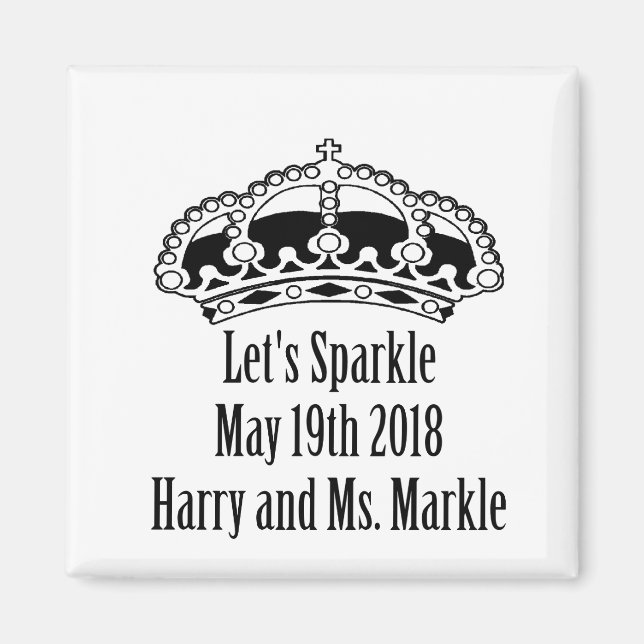 Imã Vamos brilho Harry & Meghan 19 de maio de 2018 (Frente)