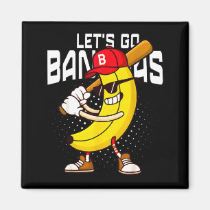 Imã Vamos camiseta banana retro banana meninos criança