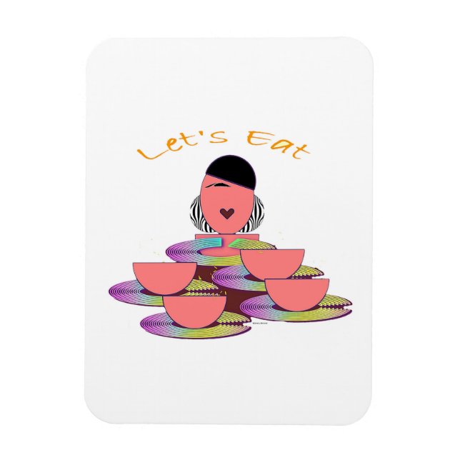 Ímã Vamos Comer Geladeira  (Vertical)
