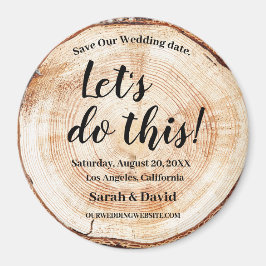 Imã Vamos do Casamento Russo de Grãos de Madeira