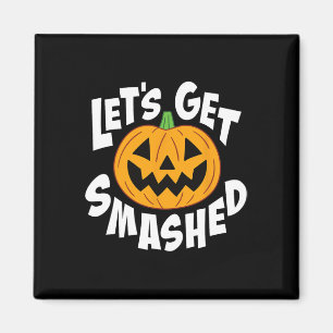 Imã Vamos Esmagado Dia de as Bruxas engraçado Pumpkin