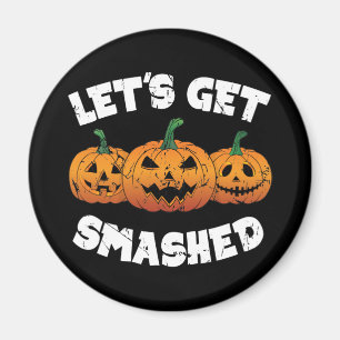 Imã Vamos Esmagar Pumpkins Jack O Lanterna Halloween